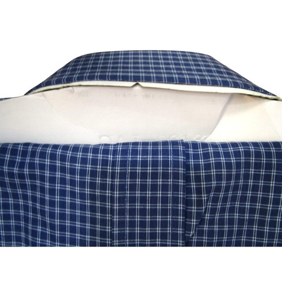 Mens Saddlebred Easy Care Navy White Mini Check XXL Buttondown Shirt New - Picture 9 of 9